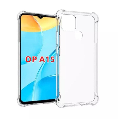 Picture of For Oppo A15 Ultra Slim Transparent Anti Shock Side Bumper Corner 4D Crystal Clear Camera Cutting Cover - Phone Back Cover