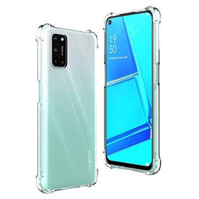 Picture of For Oppo A52 ultra Slim Transparent anti shock side bumper corner 4D Crystal clear camera cutting cover