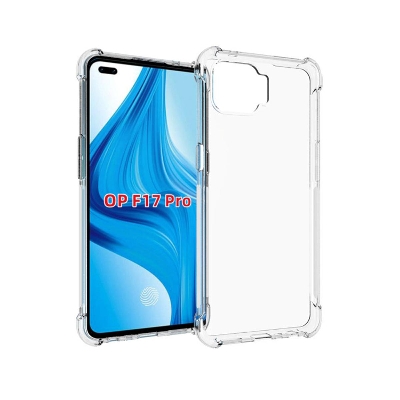 Picture of For Oppo F17 Pro Slim Transparent anti shock side bumper corner 4D Crystal clear camera cutting cover