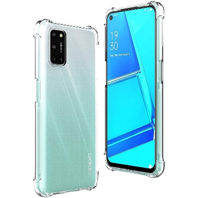 Picture of For Oppo A92 ultra Slim Transparent anti shock side bumper corner 4D Crystal clear camera cutting cover