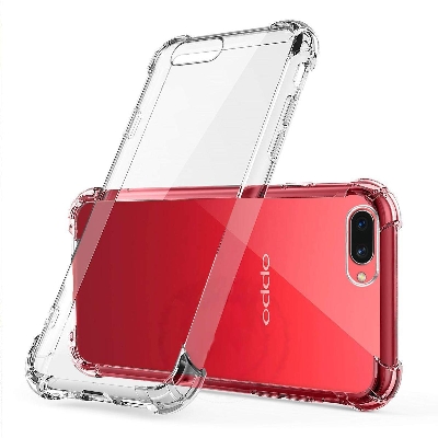 Picture of For Oppo A12E ultra Slim Transparent anti shock side bumper corner 4D Crystal clear camera cutting cover
