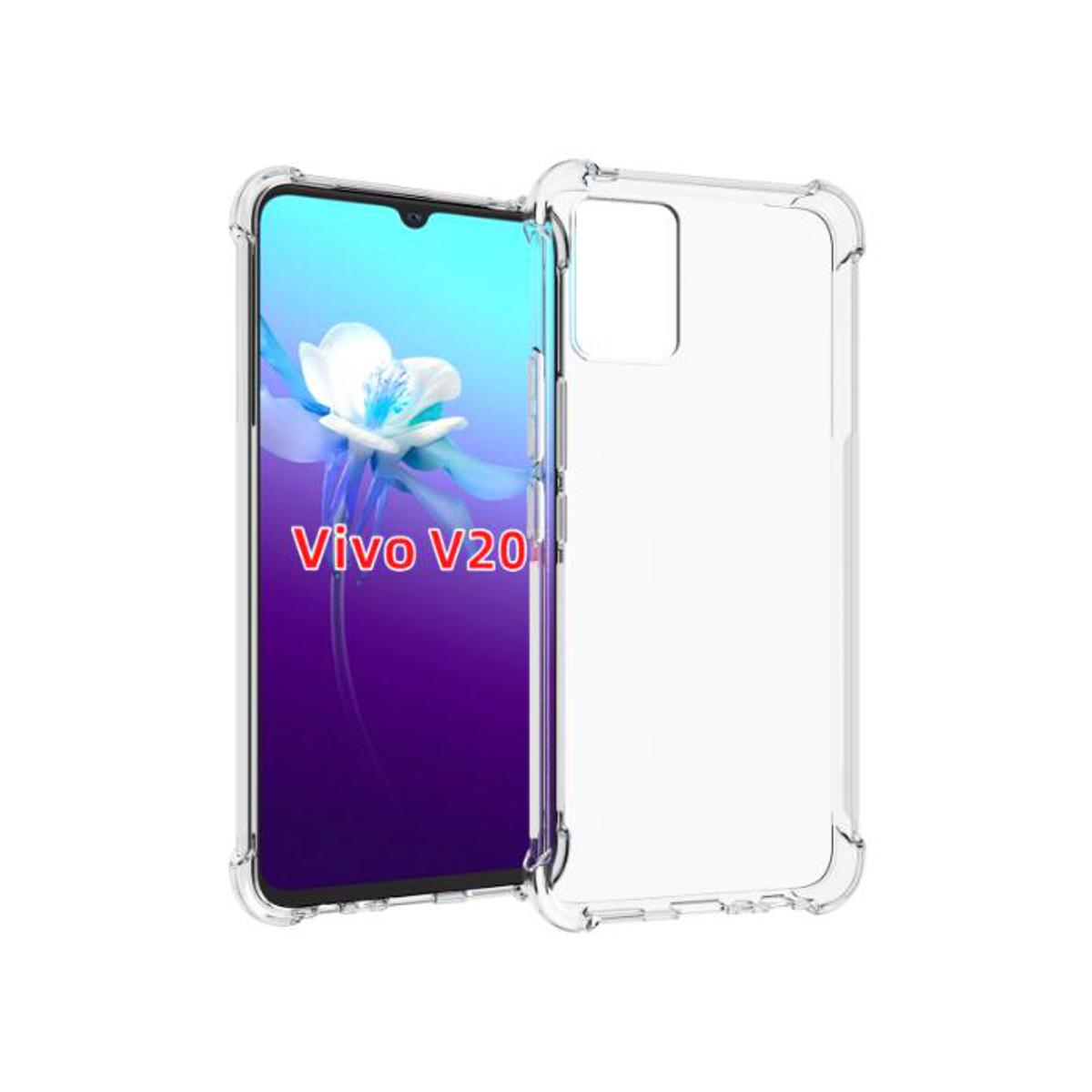 Picture of For Vivo V20 ultra Slim Transparent anti shock side bumper corner 4D Crystal clear camera cutting cover
