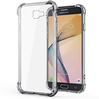 Picture of 5pcs cover For Samsung Galaxy On7 2016 ultra Slim Transparent anti shock side bumper corner 4D Crystal clear camera cutting cover