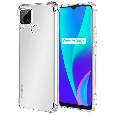 Picture of 5pcs cover For Oppo Realme C25 ultra Slim Transparent anti shock side bumper corner 4D Crystal clear camera cutting cover