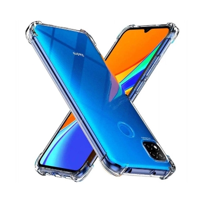 Picture of 5pcs cover For Xiaomi Redmi 9C ultra Slim Transparent anti shock side bumper corner 4D Crystal clear camera cutting cover