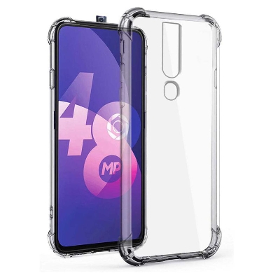 Picture of 5pcs cover For Oppo F11 Pro ultra Slim Transparent anti shock side bumper corner 4D Crystal clear camera cutting cover