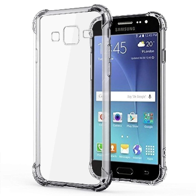 Picture of 10 pcs wholesale cover For Samsung Galaxy J2 Ace ultra Slim Transparent anti shock side bumper corner 4D Crystal clear camera cutting cover