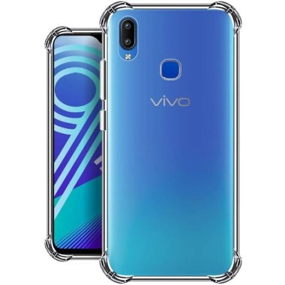 Picture of 10 pcs wholesale cover For Vivo Y91 ultra Slim Transparent anti shock side bumper corner 4D Crystal clear camera cutting cover