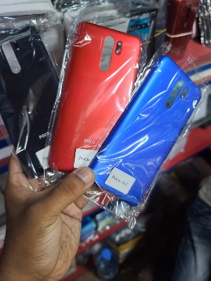 Picture of For Xiaomi Poco M2 Housing Frame with Battery Cover Replacement Back Battery Cover  Glass Case - Mobile Phone - Phone