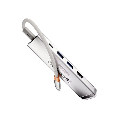 Baseus UltraJoy Series 5-Port HUB AIR Frost Silver（Type-C to HDMI4K@60Hz*1+USB3.0*2+PD*1+RJ45*1） AR Trading Official Storeonline shop bangladeshothoba.com