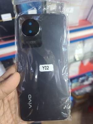 Picture of For Vivo Y02 Housing Frame with Battery Cover Replacement Back Battery Cover  Glass Case - Mobile Phone - Phone