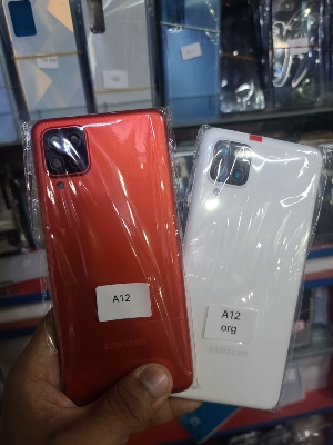 Picture of For Samsung Galaxy A12 Housing Frame with Battery Cover Replacement Back Battery Cover  Glass Case - Mobile Phone - Phone