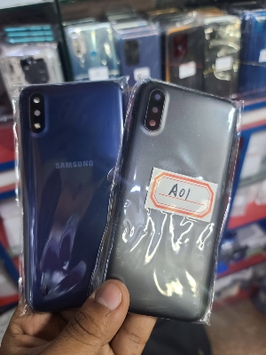 Picture of For Samsung Galaxy A01 Housing Frame with Battery Cover Replacement Back Battery Cover  Glass Case - Mobile Phone - Phone