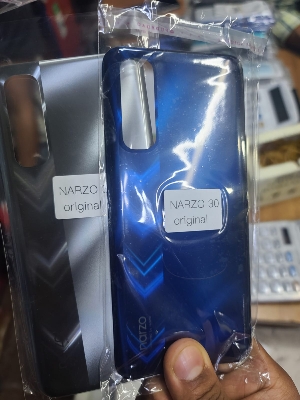 Picture of For Oppo Realme Narzo 30 Housing Frame with Battery Cover Replacement Back Battery Cover  Glass Case - Mobile Phone - Phone