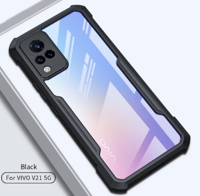 Picture of For Vivo V21 Back Cover Xundd Case Edge-Reinforced Shockproof Hard Transparent Phone Cover