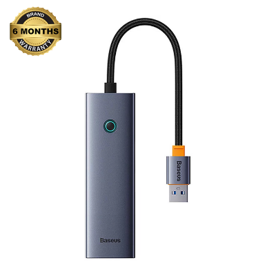 OS-Baseus UltraJoy Series 4-Port HUB Space Grey（USBA to USB3.0*3+RJ45*1） AR Trading Official Storeonline shop bangladeshothoba.com