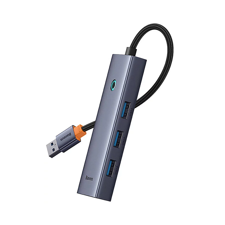 OS-Baseus UltraJoy Series 4-Port HUB Space Grey（USBA to USB3.0*3+RJ45*1） AR Trading Official Storeonline shop bangladeshothoba.com