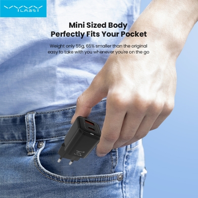  Vyvylabs GaN Fast Charger 35W A+C (EU plug) Black