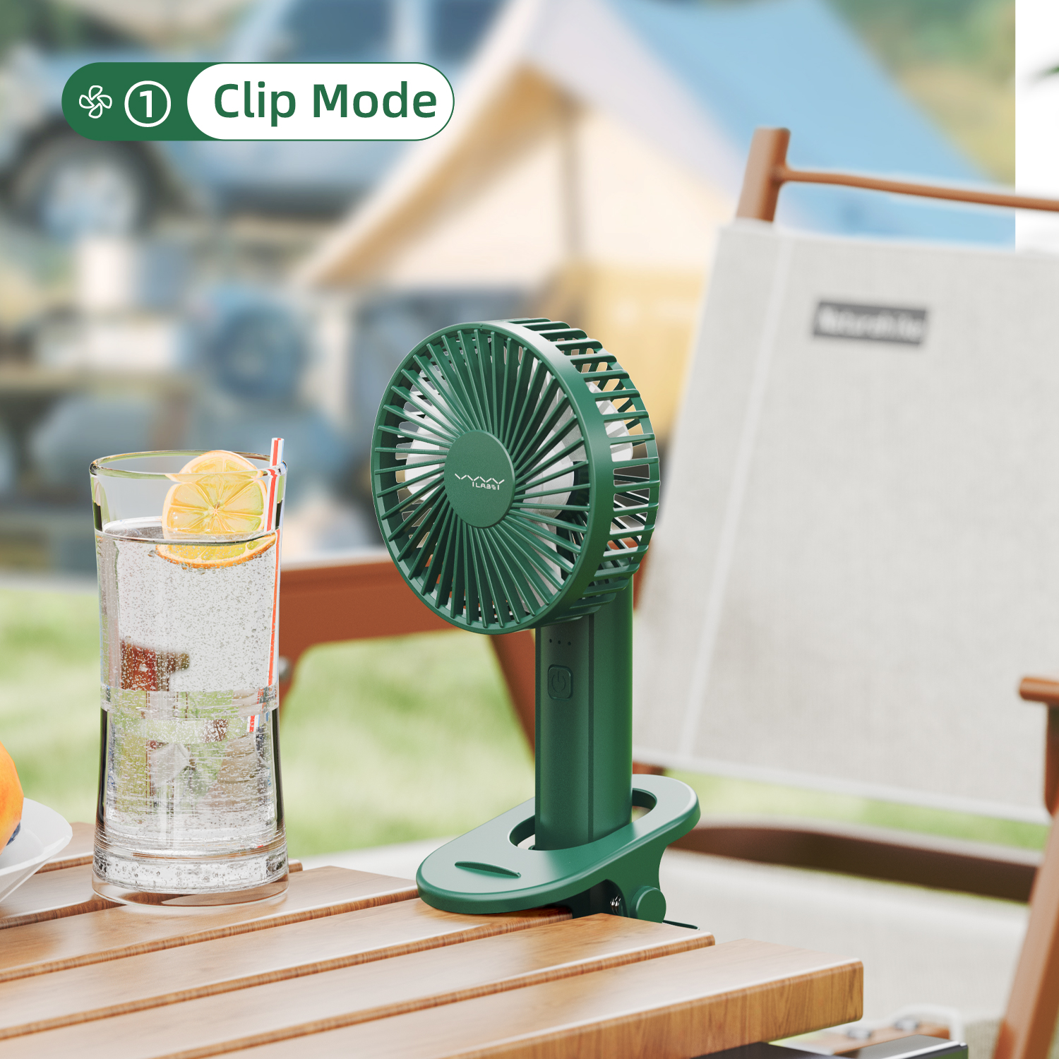 Vyvylabs D02 Handheld Foldable Clip Fan Dark Green AR Trading Official Storeonline shop bangladeshothoba.com