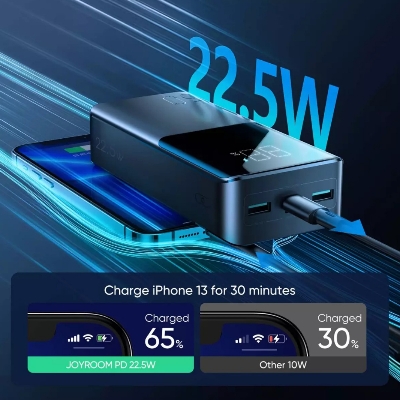 Picture of Joyroom JR-QP193 Super Fast 22.5W Power Bank 30000mAh-Black