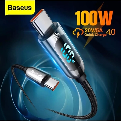 Picture of Baseus 100W Type C to Type C Display Cable Fast Charging Data Cable 5A PD Quick Charge - 1M