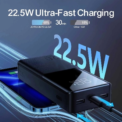 Picture of Joyroom JR-QP192 20000mAh Super Fast Charging 22.5W Power Bank-Black
