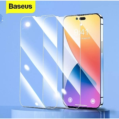 Picture of Ip 14 সিরিজ 0.3mm টেম্পার্ড গ্লাস সম্পূর্ণ কভার ফিল্ম প্রতিরক্ষামূলক গ্লাসের জন্য baseus 2pcs স্ক্রিন প্রোটেক্টর - ips