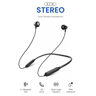 Picture of UiiSii BN22 Hanging Neck Wireless Bluetooth Earphone-Black