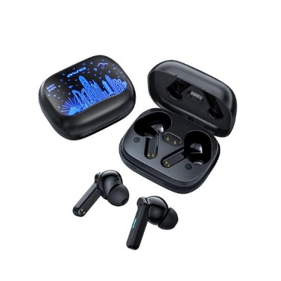 Picture of Awei T53 Wireless Bluetooth Earbuds RGB Colorful Light Earphones Bluetooth 5.3 Call Noise Reduction Headphone 65ms zero delay For Gaming With ShenZhen/HongKong pattern
