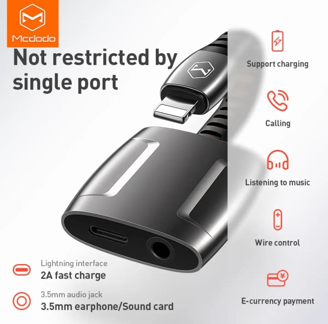 Picture of Mcdodo Lightning  & DC 3.5mm Audio Adapter Converter