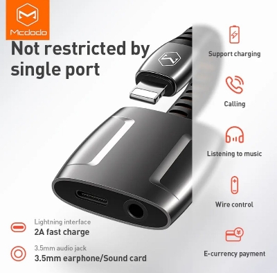 Picture of Mcdodo Lightning  & DC 3.5mm Audio Adapter Converter