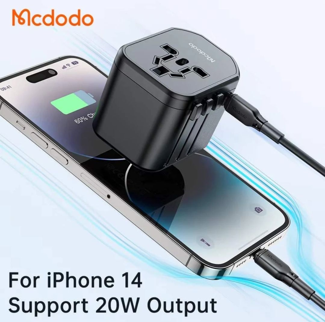 Picture of Mcdodo CP-3471 PD 20W Fast Charging Universal Travel Adapter