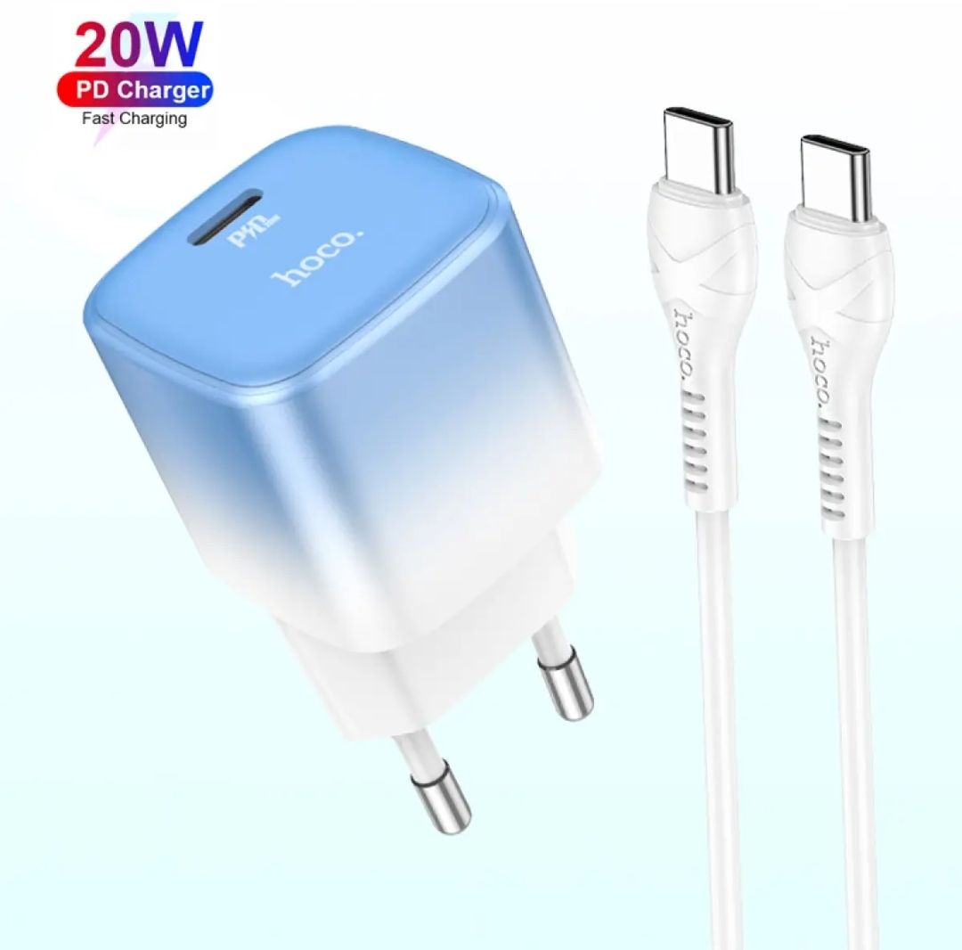 Picture of Hoco C101A PD 20W Fast Charger Adapter With Type C To Type C Cable