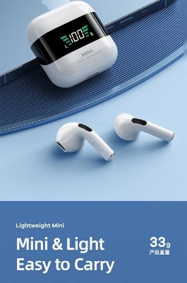 Picture of Remax TWS-10 Plus Dynamic Mini HIFI Metal Bluetooth Headphones Digital Display In Ear St...