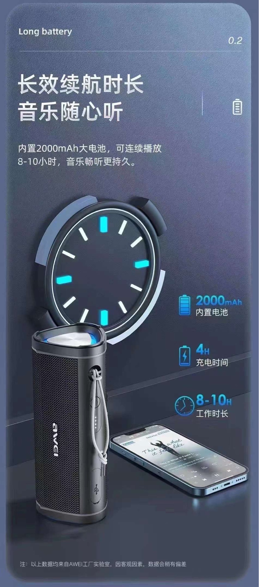 Picture of Awei Y331 Portable Bluetooth Speaker