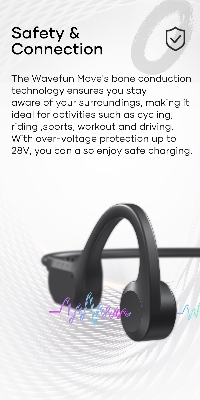 Picture of Wavefun Move Bluetooth Earphone Wireless Bone Conduction Headphones Earbuds
