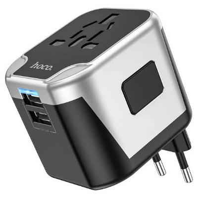 Picture of Hoco AC5 2USB+1Socket Universal Conversion Charger