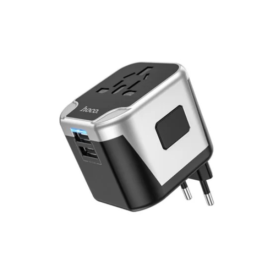 Picture of Hoco AC5 2USB+1Socket Universal Conversion Charger