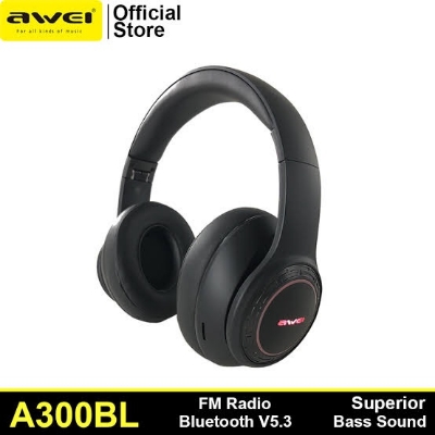 Picture of Awei A300BL Wireless Headset Strong Bass Stereo Foldable LED Breathing Lighting With Built-in