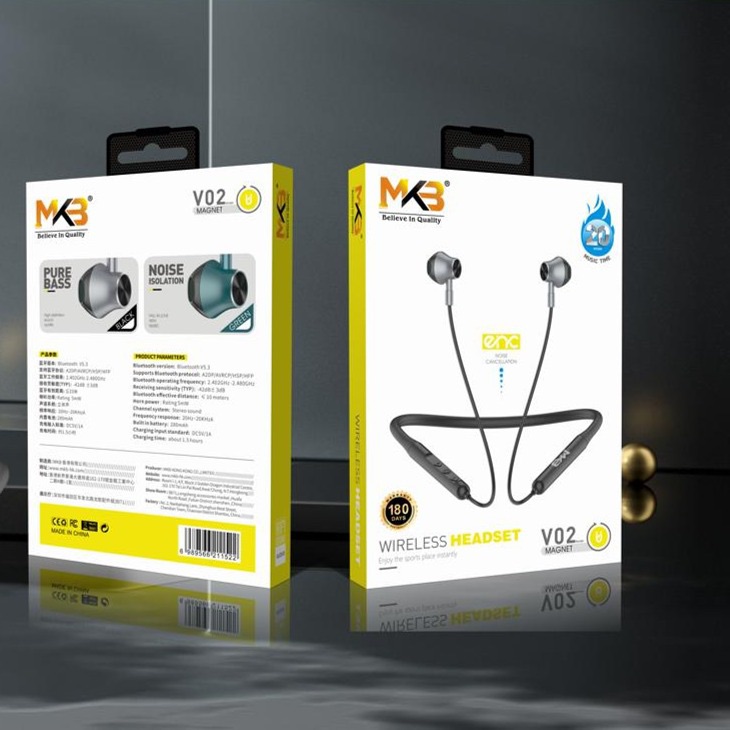 Picture of MKB V02 Magnetic ENC Wireless Neckband