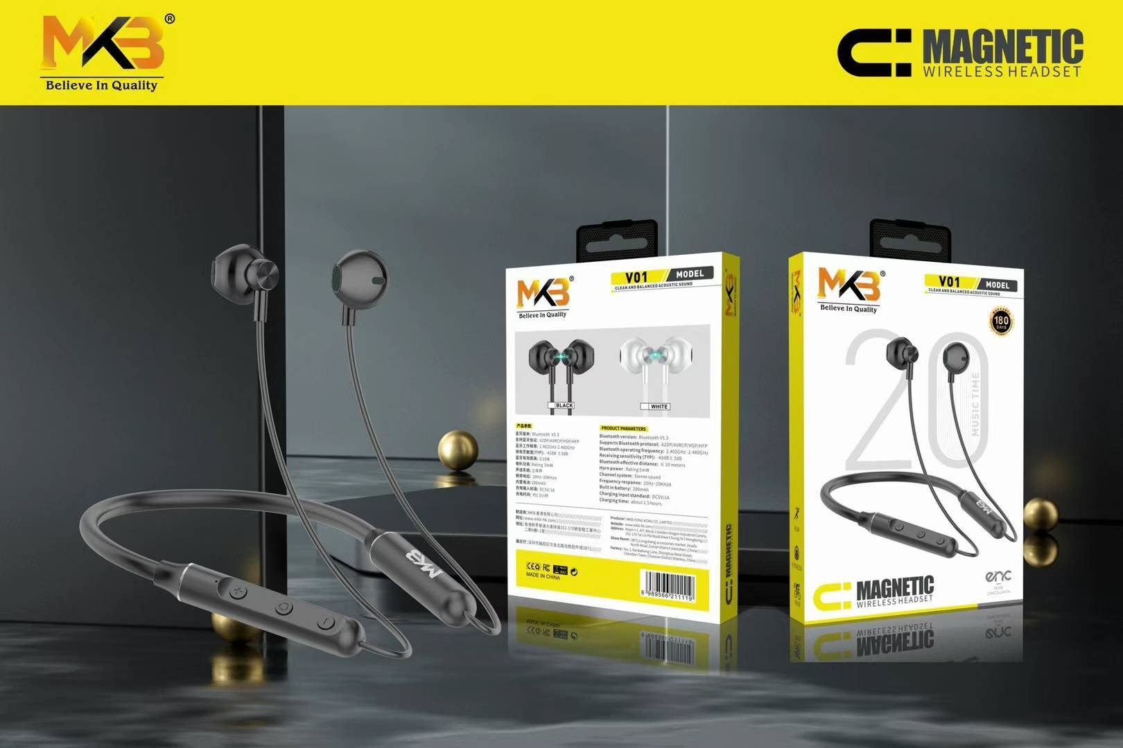 Picture of MKB V01 Magnetic ENC Wireless Neckband