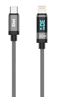 Picture of MKB CL 300 Braided 30W Type C To Lightning Fast Charging Cable
