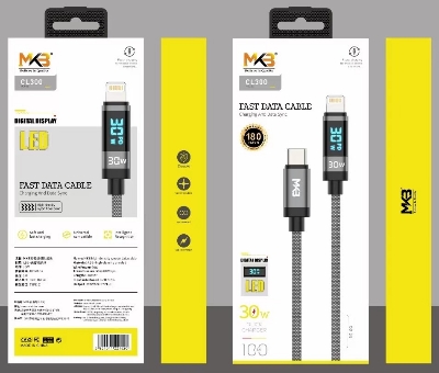 Picture of MKB CL 300 Braided 30W Type C To Lightning Fast Charging Cable