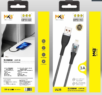 Picture of MKB UL35 Braided 3A Lightning Cable