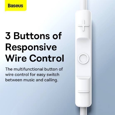 Picture of Baseus Encok Type-C lateral in-ear Wired Earphone C17 - White