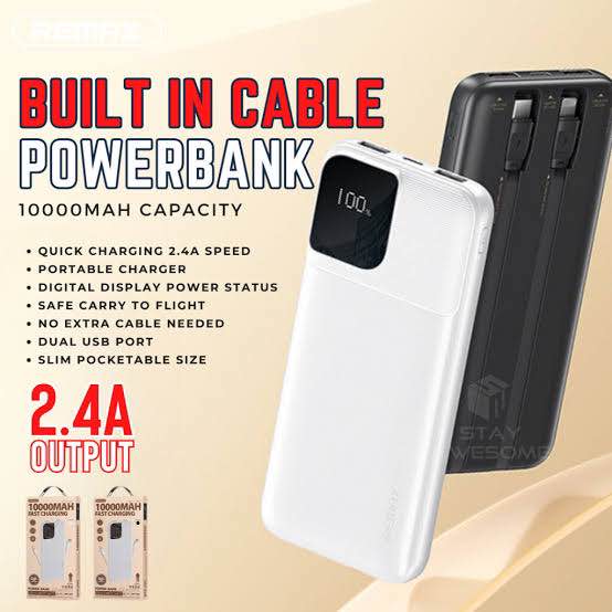 Picture of REMAX RPP-657 Rallaen Series 10000mAh Fast Charging Power Bank(2.4A)