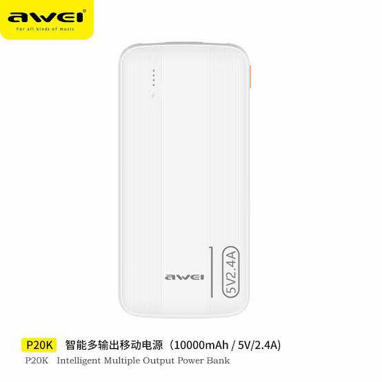 Picture of Awei P20K 10000mAh Powerbank 2.4A