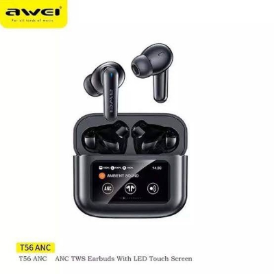 Picture of Awei T56 ANC TWS Earphone With Touch LCD Screen