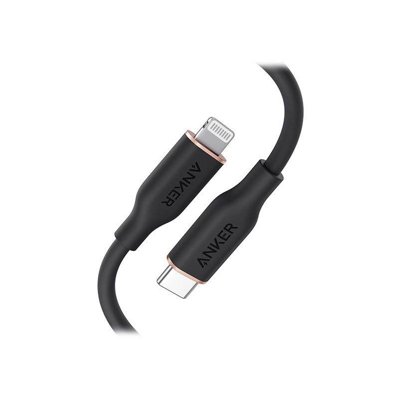 Picture of Anker PowerLine Soft USB-C to Lightning Cable 3ft – Black