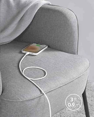 Picture of Anker PowerLine Soft USB-C to Lightning Cable 3ft – Black